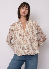Elfi Top | Peach Floral