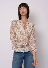 Elfi Top | Peach Floral