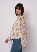 Elfi Top | Peach Floral