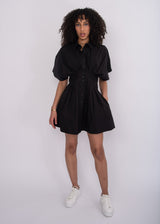 Lorine Shirt Dress | Black