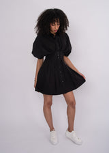 Lorine Shirt Dress | Black