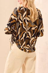 Ruching Top | Dull Gold