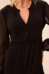 Polka Dot Dress | Black