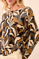 Ruching Top | Dull Gold