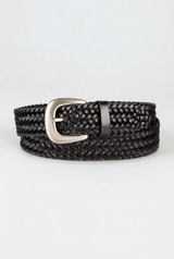 Savannah Braided Leather Belt | Black