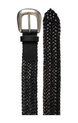 Savannah Braided Leather Belt | Black