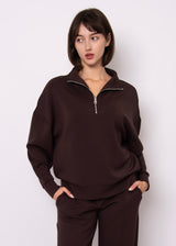 Seanni Half Zip Pullover | Brown