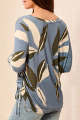 Ruching Top | Blue Fog