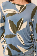 Ruching Top | Blue Fog