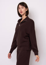 Seanni Half Zip Pullover | Brown