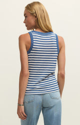 Select Striped Tank | Calypso Blue Indigo