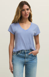 Modern V-Neck Tee | Blue Light