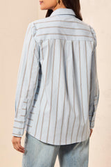 Striped Button Down | Blue Fog