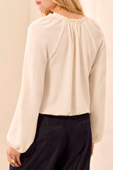 Front Knot Blouse | Cream