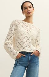Hullen Crochet Sweater | Cloud