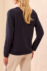 V Neck Top | Sapphire