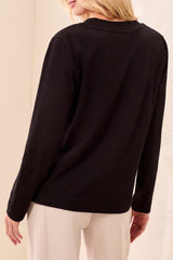 V Neck Top | Black