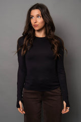 Hira Long Sleeve Top | Black