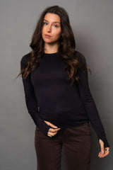 Hira Long Sleeve Top | Black