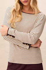 Boatneck Striped Top | Fudge