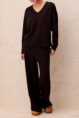 V-Neck Top | Black