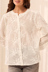 Floral Cotton Blouse | Cream