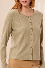 Pointelle Cardigan | Aloe