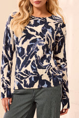 Printed Cable Crew | Blue Fog