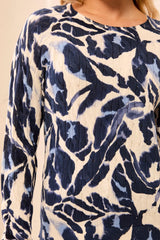 Printed Cable Crew | Blue Fog
