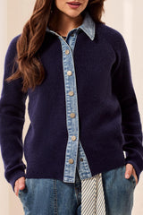 Mixed Media sweater Jacket | Nightfall