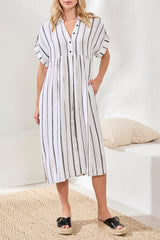 Sophie Dress | Black Stripe