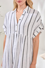 Sophie Dress | Black Stripe