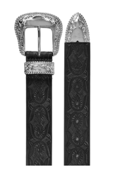 Jolene Western Leather Belt | Black