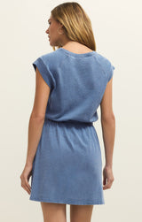 Kalani Jersey Denim Dress | Santorini Indigo