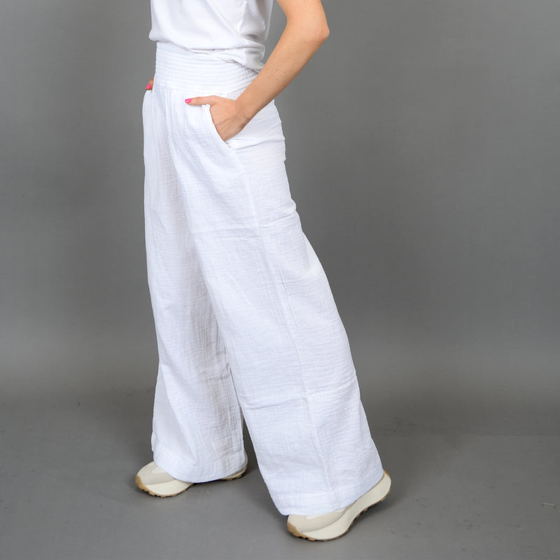 Anokia Gauze Pants | White - FINAL SALE