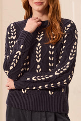 Cable Detail Sweater | Sapphire