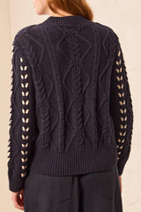 Cable Detail Sweater | Sapphire