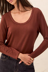 Soft French Terry Long Sleeve | Rustic Brown