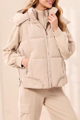Quilted Puffer Vest | Sand Dune