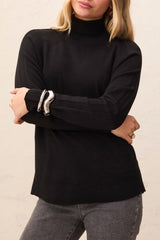Long Sleeve Turtle Neck | Black