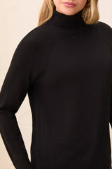 Long Sleeve Turtle Neck | Black