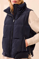 Quilted Puffer Vest | Sapphire