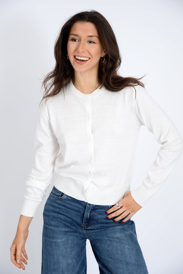 Astraea Cardigan | Winter White