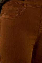 Audrey Micro Cord Pull On Pant | Chocolat