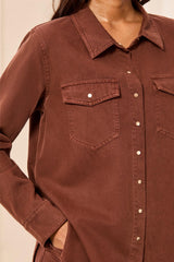 Classic Denim Shirt | Rustic Brown