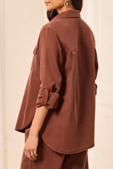 Classic Denim Shirt | Rustic Brown