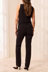 Fly Front Trouser | Black