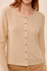 Pointelle Cardigan | Oatmeal