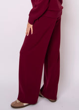 Victoria Straight Leg Pants | Oxblood