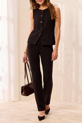 Fly Front Trouser | Black